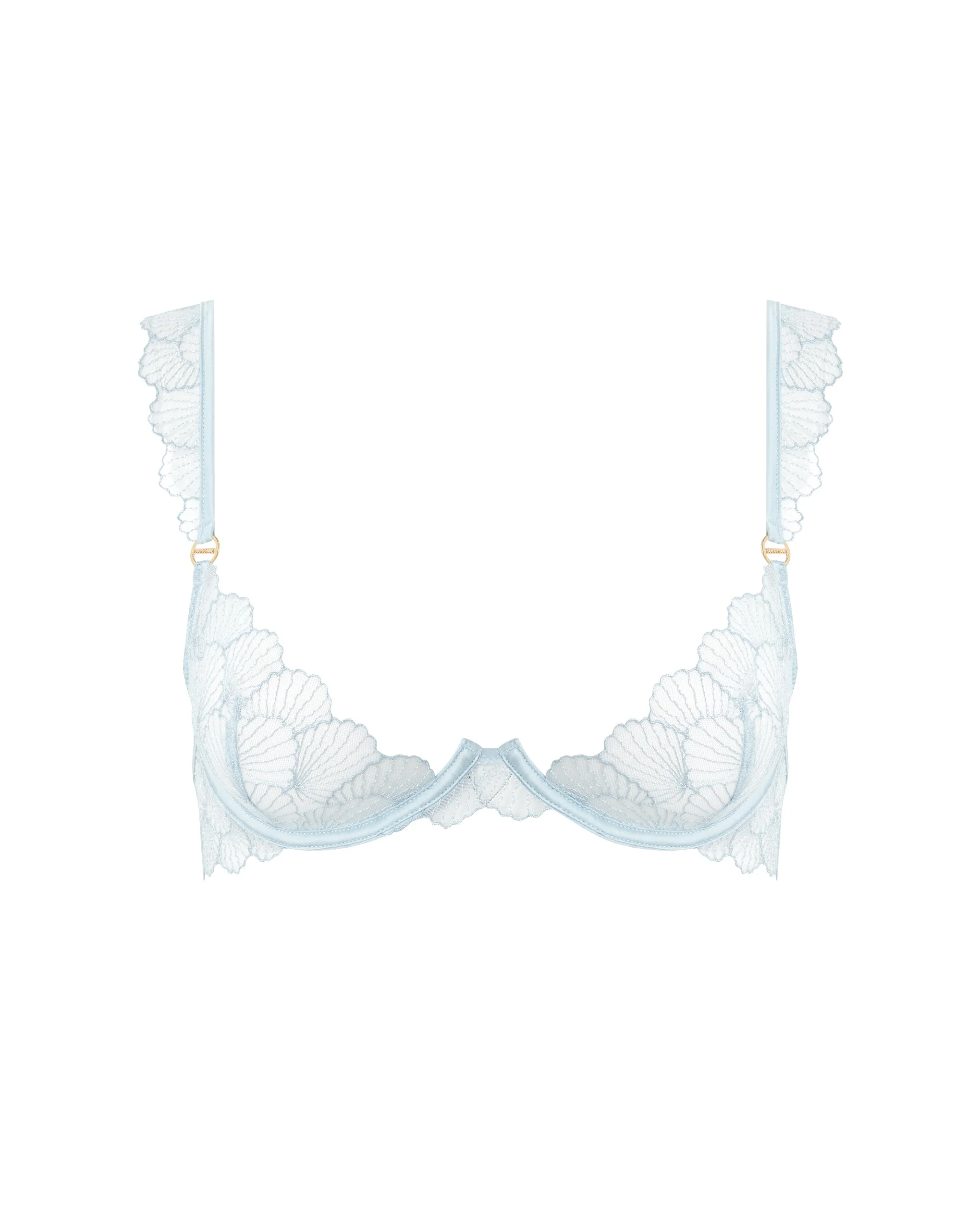 Vermont Embroidered Sheer Bra Ice Water Blue - Image 5