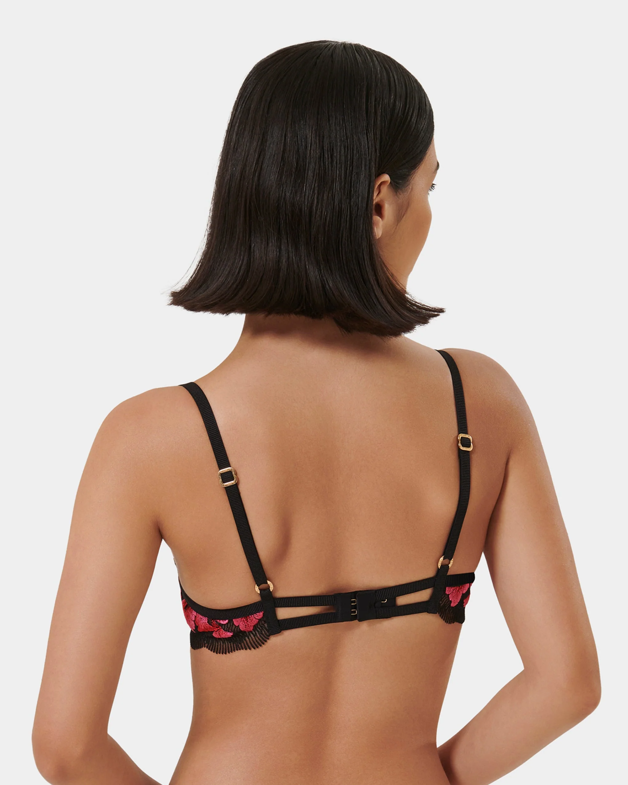 Vivienne Floral Embroidered Bra Pink - Image 10